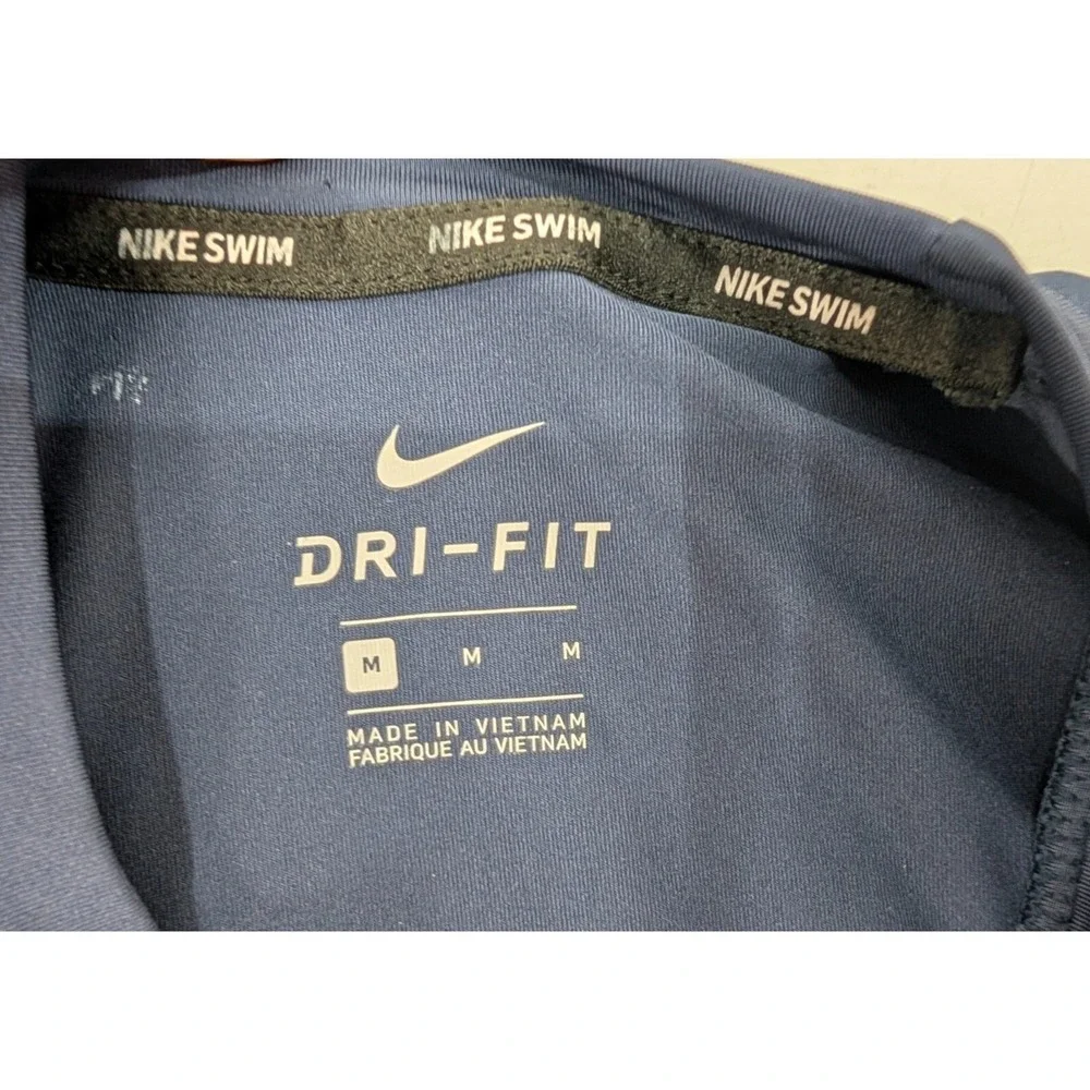 Nike Swim Dri-Fit T-Shirt Men's M‎ Blue Short Sleeve Active Hydroguard Athletic
